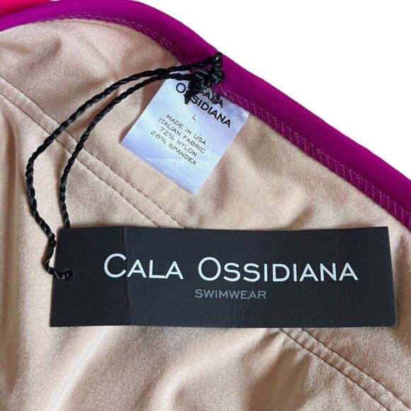 Cala Ossidiana Luxury Designer Pink Purple Strappy Bikini Bottom NWT US L - Picture 4 of 11